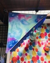galaxy fleece corner curtain
