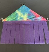 fleece curtain purple rainbow