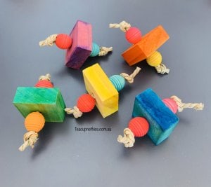 multi pine wood chews toy