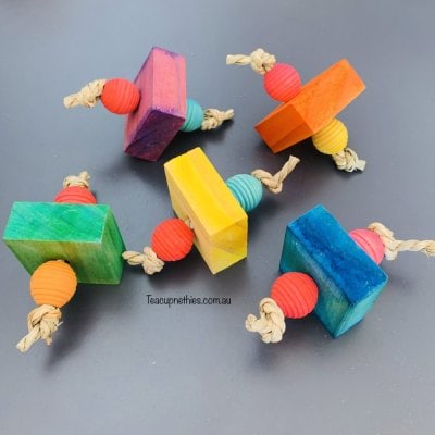 multi pine wood chews toy