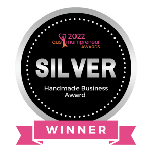 Rabbit toys 3 2022 ausmumpreneur silver in the "handmade business award"