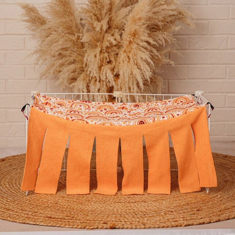 Fleece canopy curtain by teacup nethies